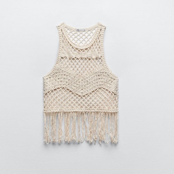 NWT zara macrame top - Picture 7 of 8
